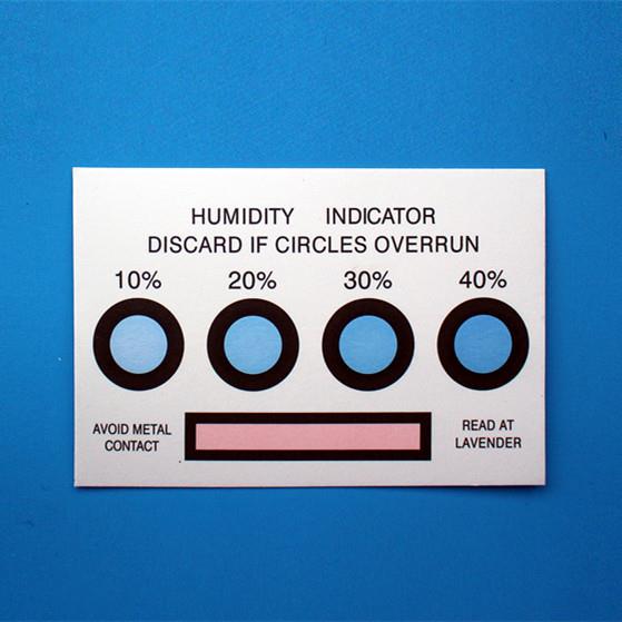 Various Dots Of Humidity Indicator Card